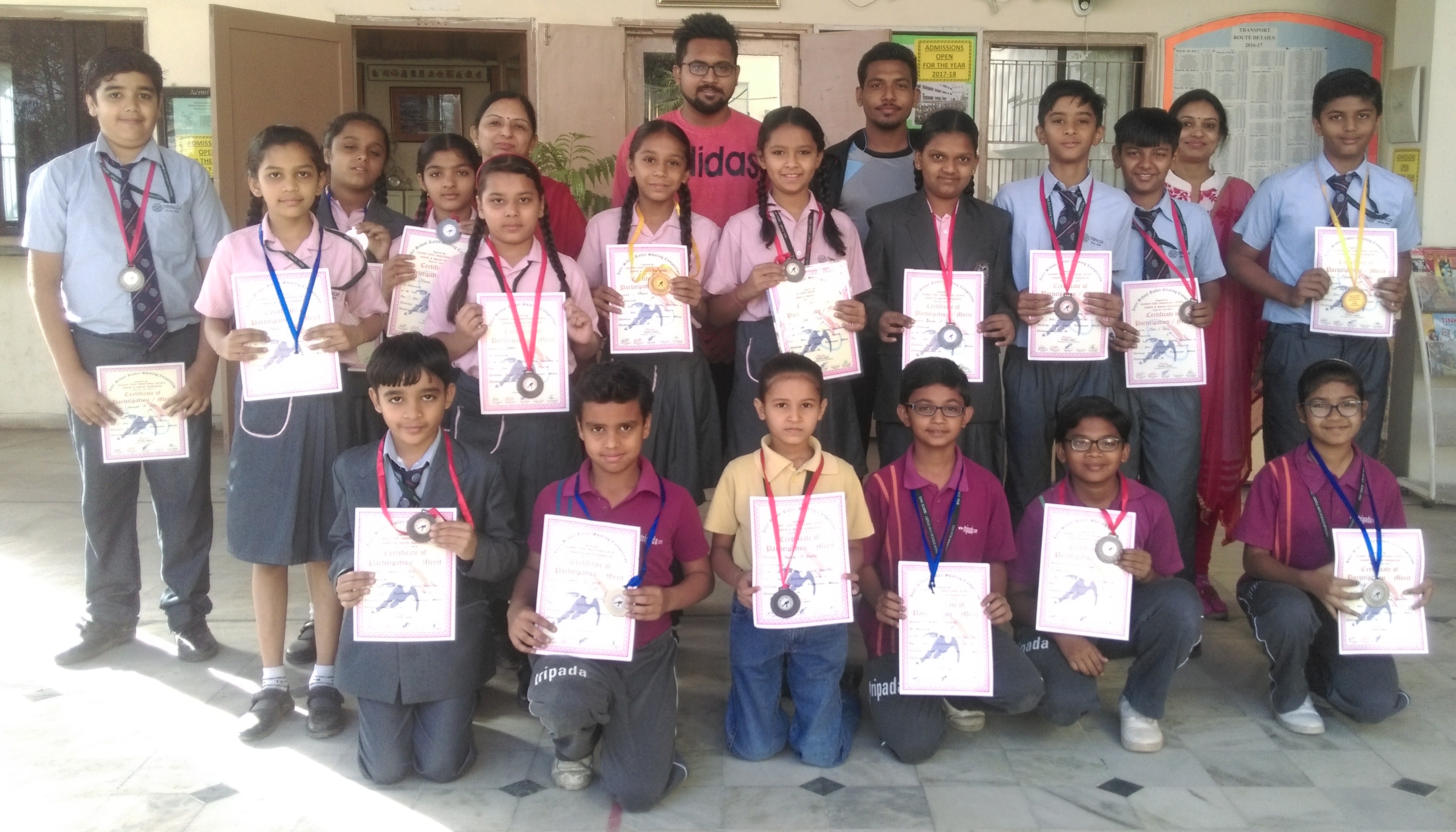 Winners of Inter School Roller Skating Competition